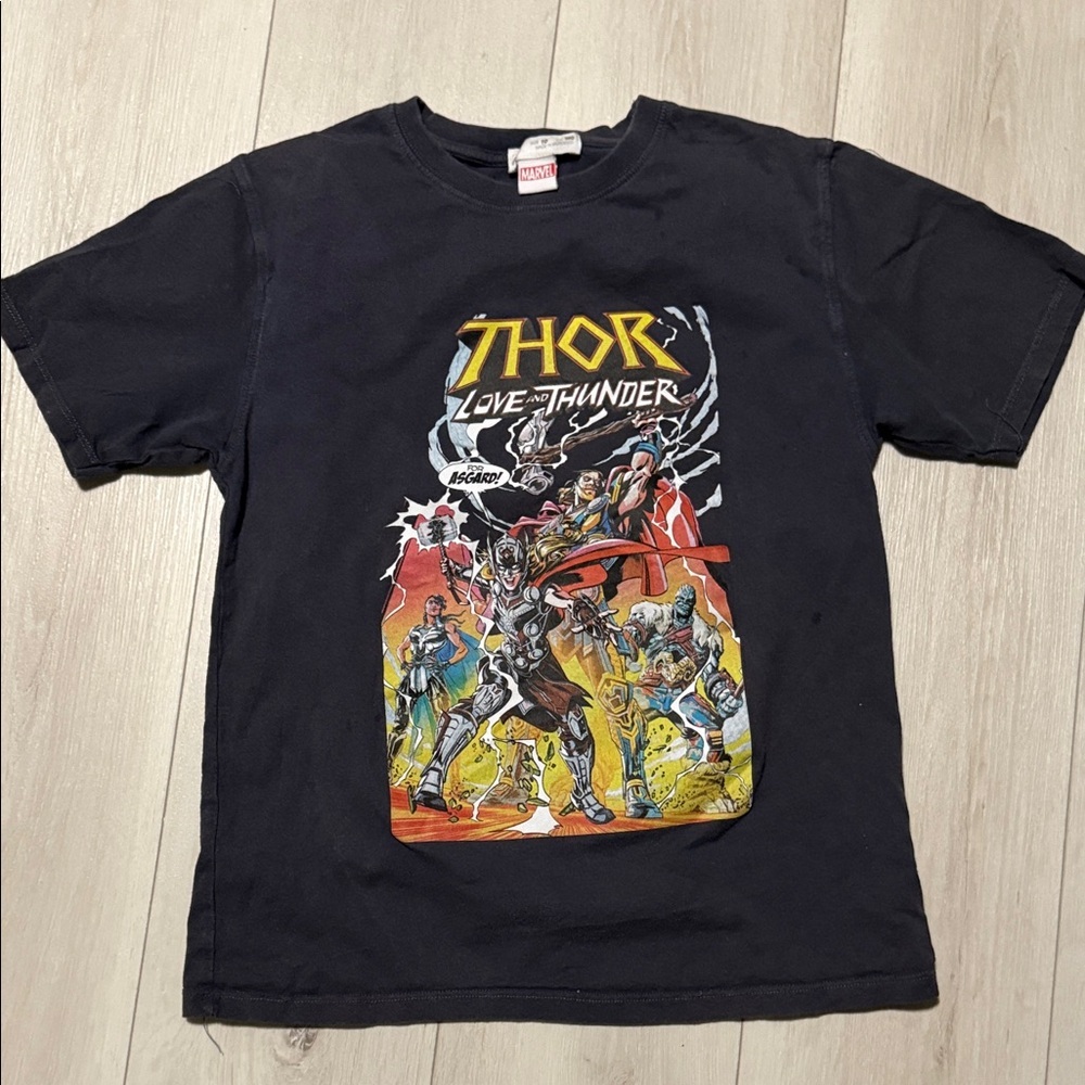 Kid’s Marvel Thor 'Love and Thunder' Graphic Kids T‑Shirt - Black size 10